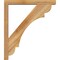 Ekena Millwork Olympic Block Rough Sawn Bracket w/ Offset Brace, Western Red Cedar, 4"W x 26"D x 30"H BKT0402X26X30OLY05RWR - alternate 4